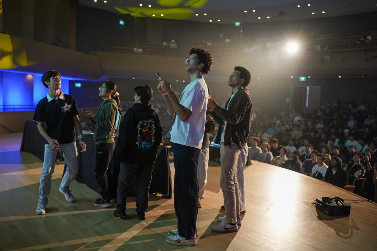On stage
