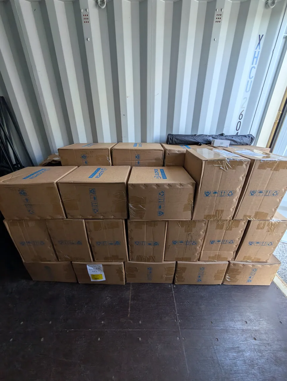 Boxes stacked up