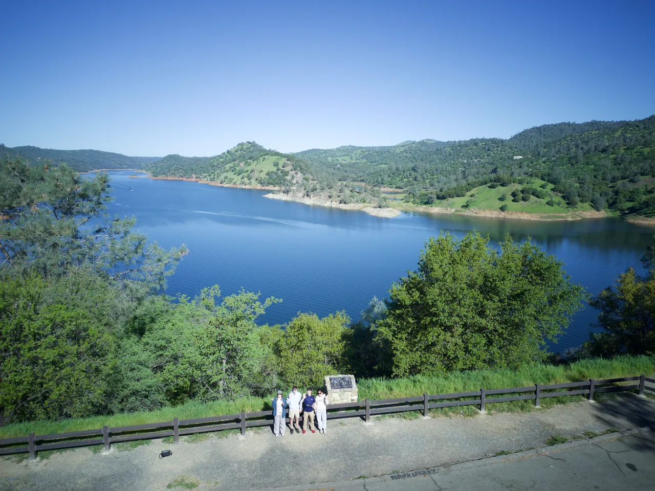Above the reservoir